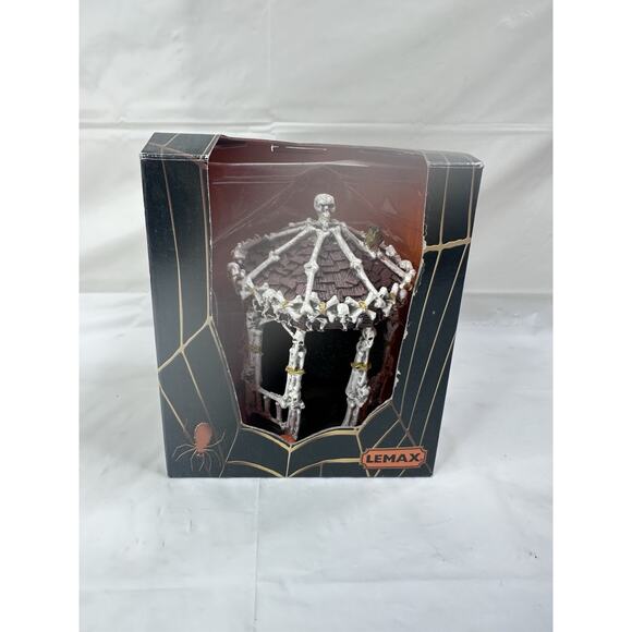 Lemax Spooky Town Skeleton Gazebo 53240 w/Box Halloween - Picture 1 of 8